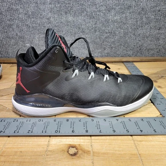 Nike Air Jordan Super Fly 3 Flight Plate Size 13 Black Gray Red Shoes 684933-005